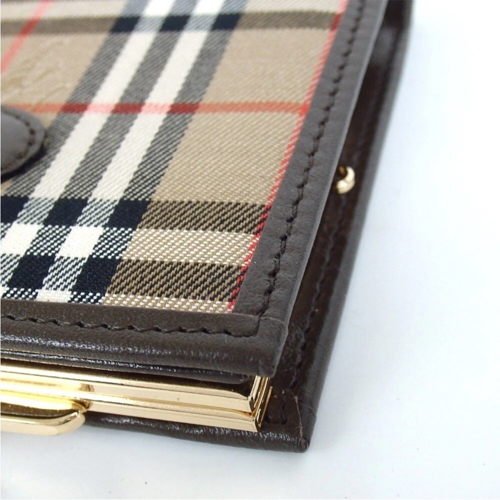 Authentic BURBERRYS Nova Check wallet Jacquard canvas/leather - Picture 6 of 12